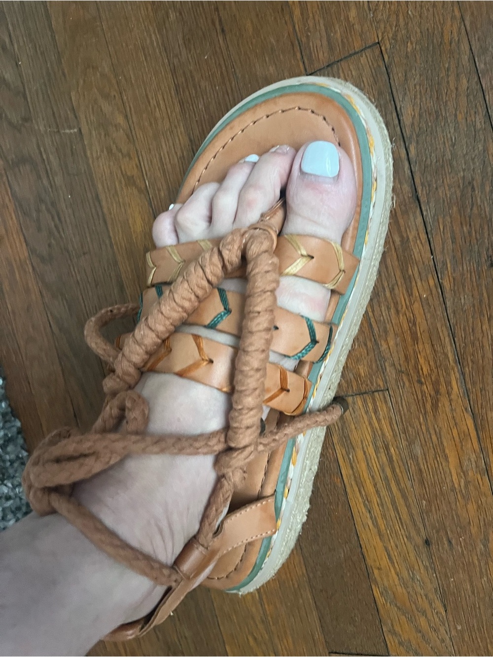 Farm Rio Rope Tie platform sandals. Size 10 - Picture 5 of 6